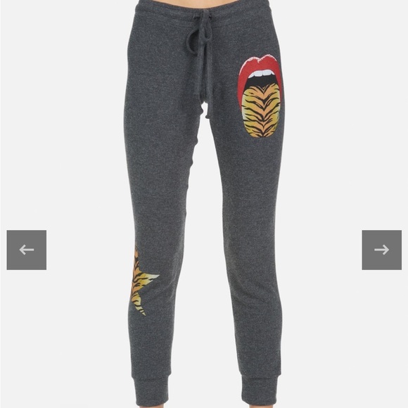 Lauren Moshi Pants - NWT Lauren Moshi Kizzy Tiger Tongue Crop sweatpants XS